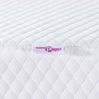 Matratzenauflage Weiß 140 x 190 cm Jacquard Stoff