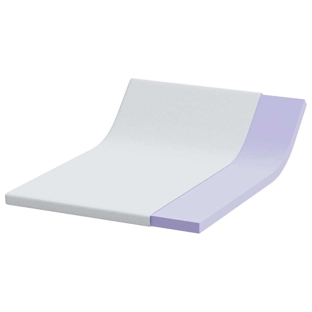 Matratzenauflage Weiß 140 x 190 cm Jacquard Stoff