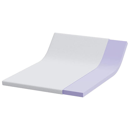 Matratzenauflage Weiß 140 x 190 cm Jacquard Stoff