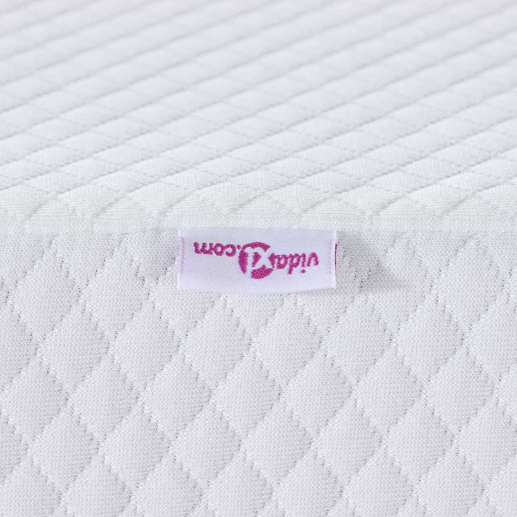 Matratzenauflage Weiß 90 x 200 cm Jacquard Stoff