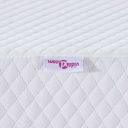 Matratzenauflage Weiß 90 x 200 cm Jacquard Stoff