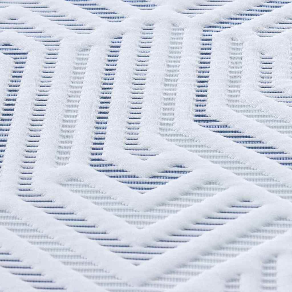 Matratzenauflage Weiß 90 x 200 cm Jacquard-Stoff