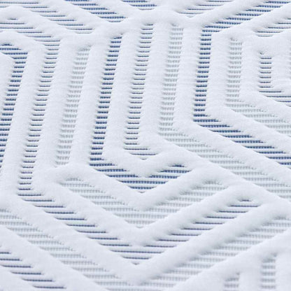 Matratzenauflage Weiß 90 x 200 cm Jacquard-Stoff