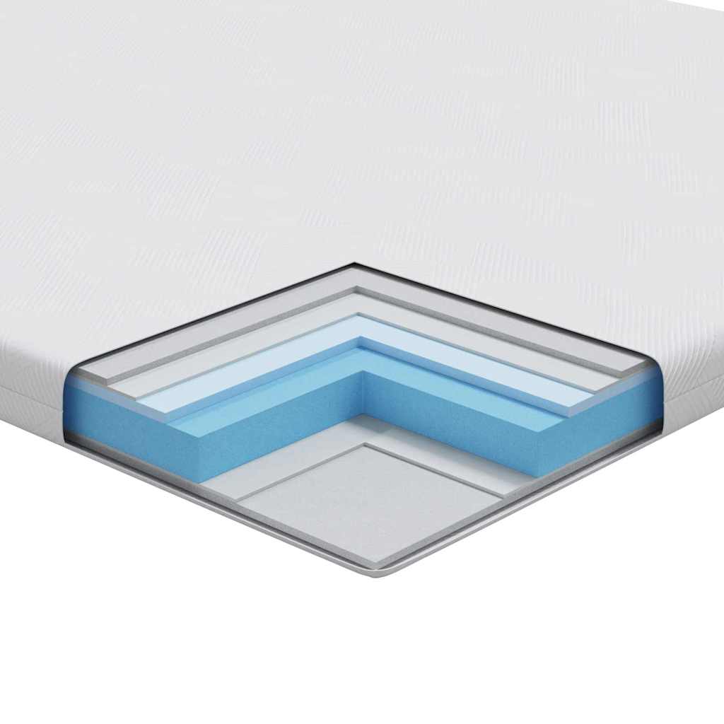 Matratzenauflage Weiß 160 x 200 cm Jacquard-Stoff