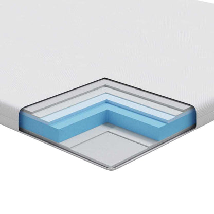 Matratzenauflage Weiß 160 x 200 cm Jacquard-Stoff