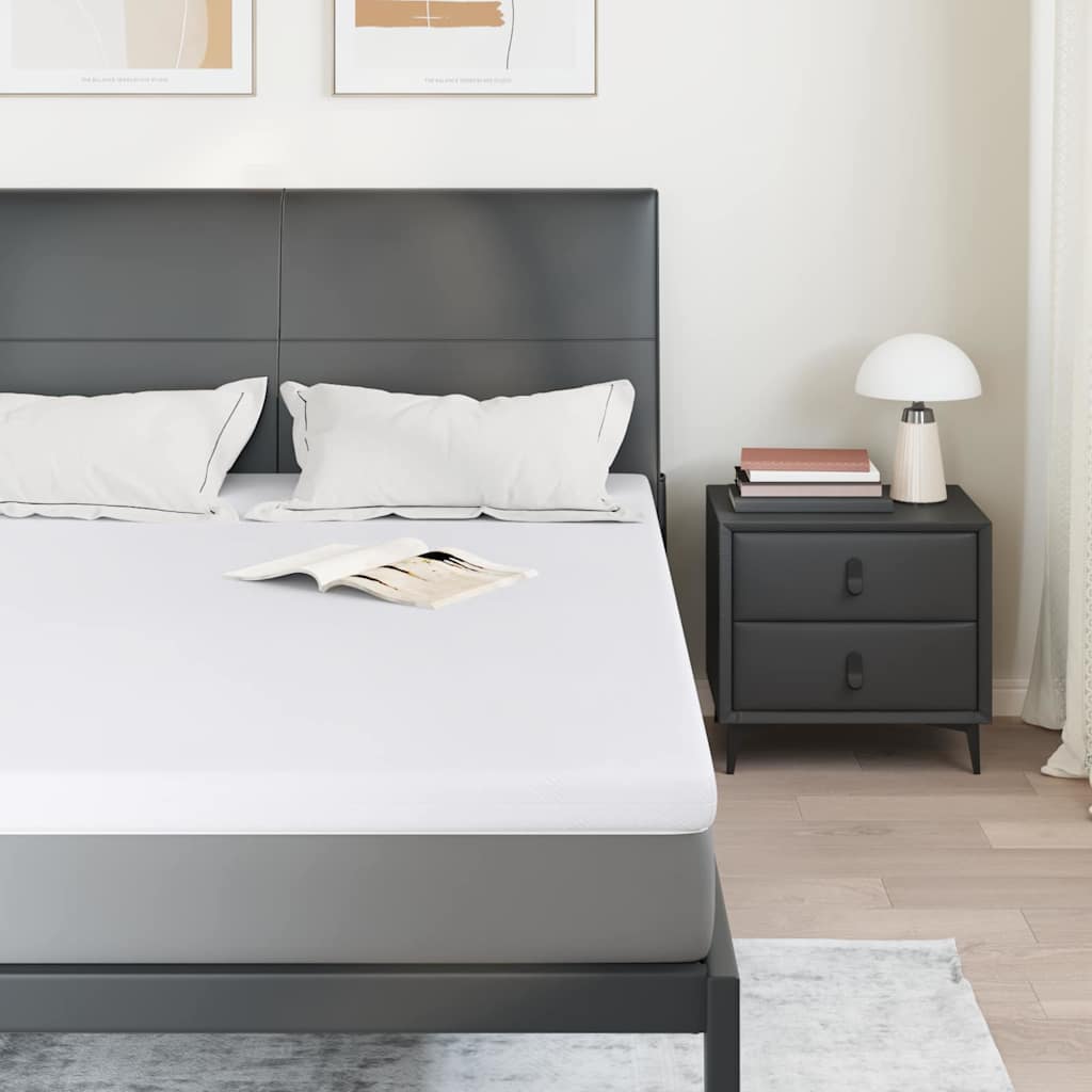 Matratzenauflage Weiß 160 x 200 cm Jacquard-Stoff