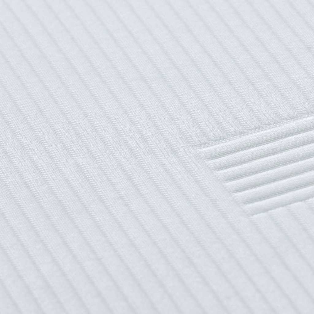 Matratzenauflage Weiß 200 x 200 cm Jacquard-Stoff