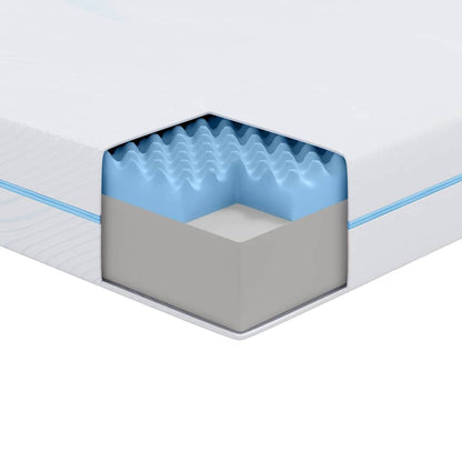 Matratze Weiß 140 x 200 cm Jacquard-Stoff