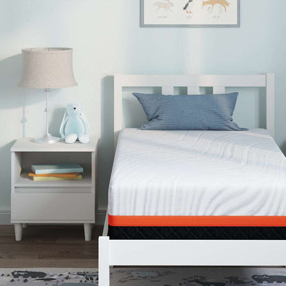 Matratze Weiß und Grau 80 x 160 cm Jacquard-Stoff