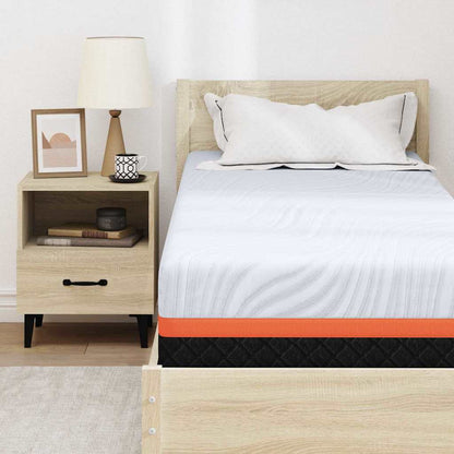 Matratze Weiß und Grau 70 x 200 cm Jacquard-Stoff