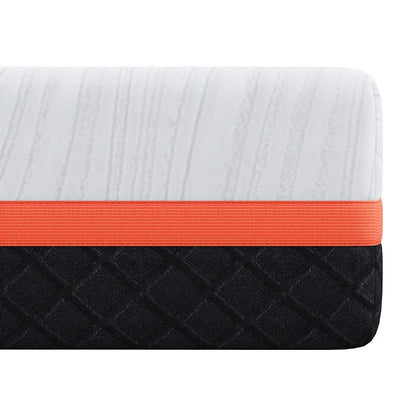 Matratze Weiß und Grau 70 x 200 cm Jacquard-Stoff