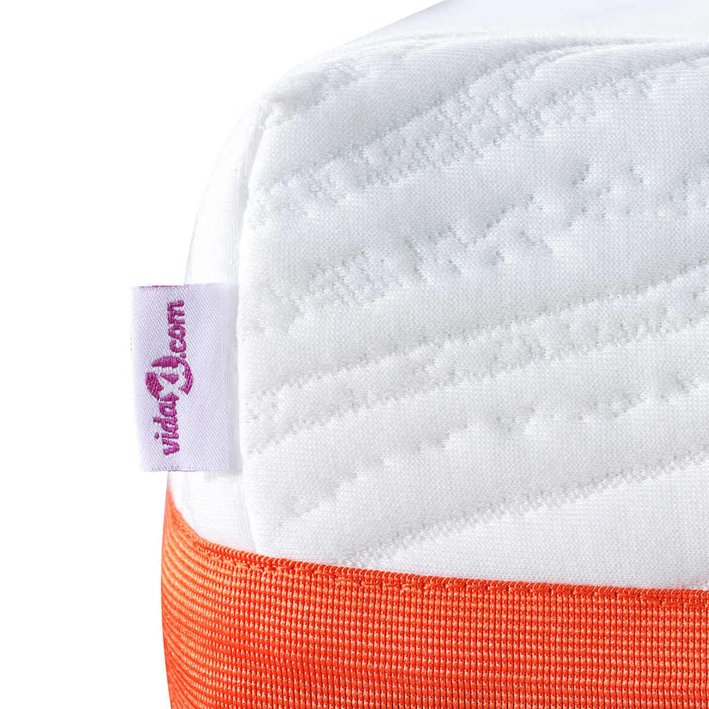 Matratze Weiß und Grau 80 x 200 cm Jacquard-Stoff