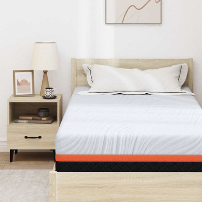 Matratze Weiß und Grau 90 x 190 cm Jacquard-Stoff