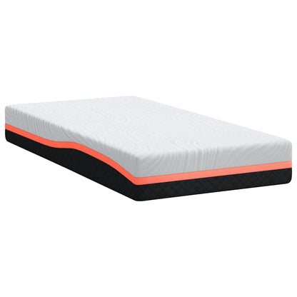 Matratze Weiß und Grau 100 x 200 cm Jacquard-Stoff