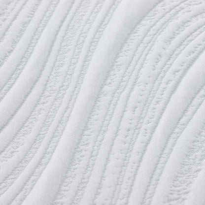 Matratze Weiß und Grau 140 x 190 cm Jacquard-Stoff