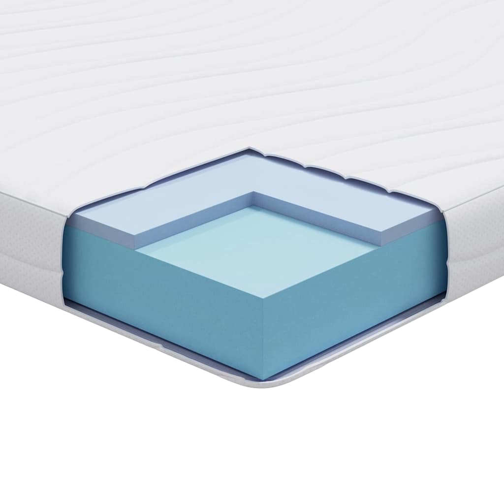 Matratze Weiß 80 x 200 cm Jacquard-Stoff