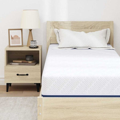 Matratze Weiß und Blau 80 x 200 cm Jacquard-Stoff