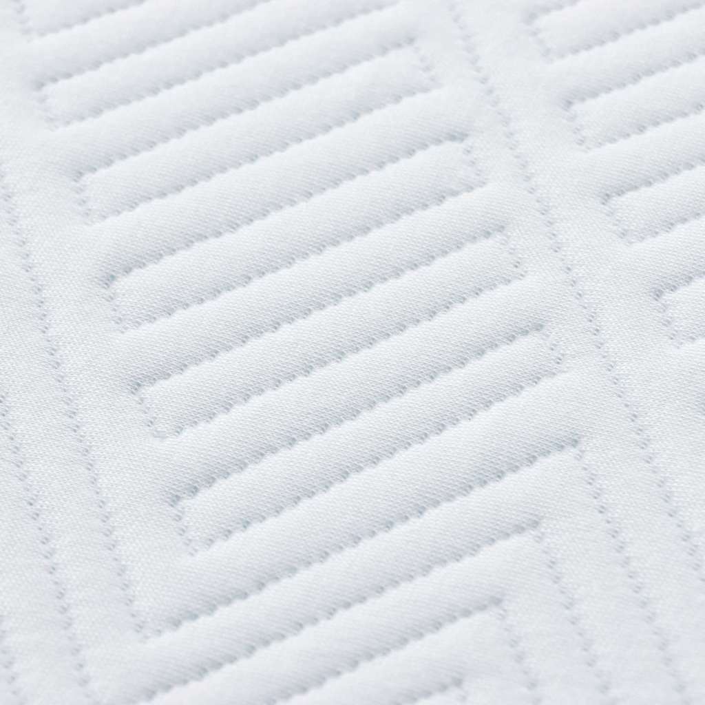 Matratze Weiß und Blau 120 x 200 cm Jacquard-Stoff