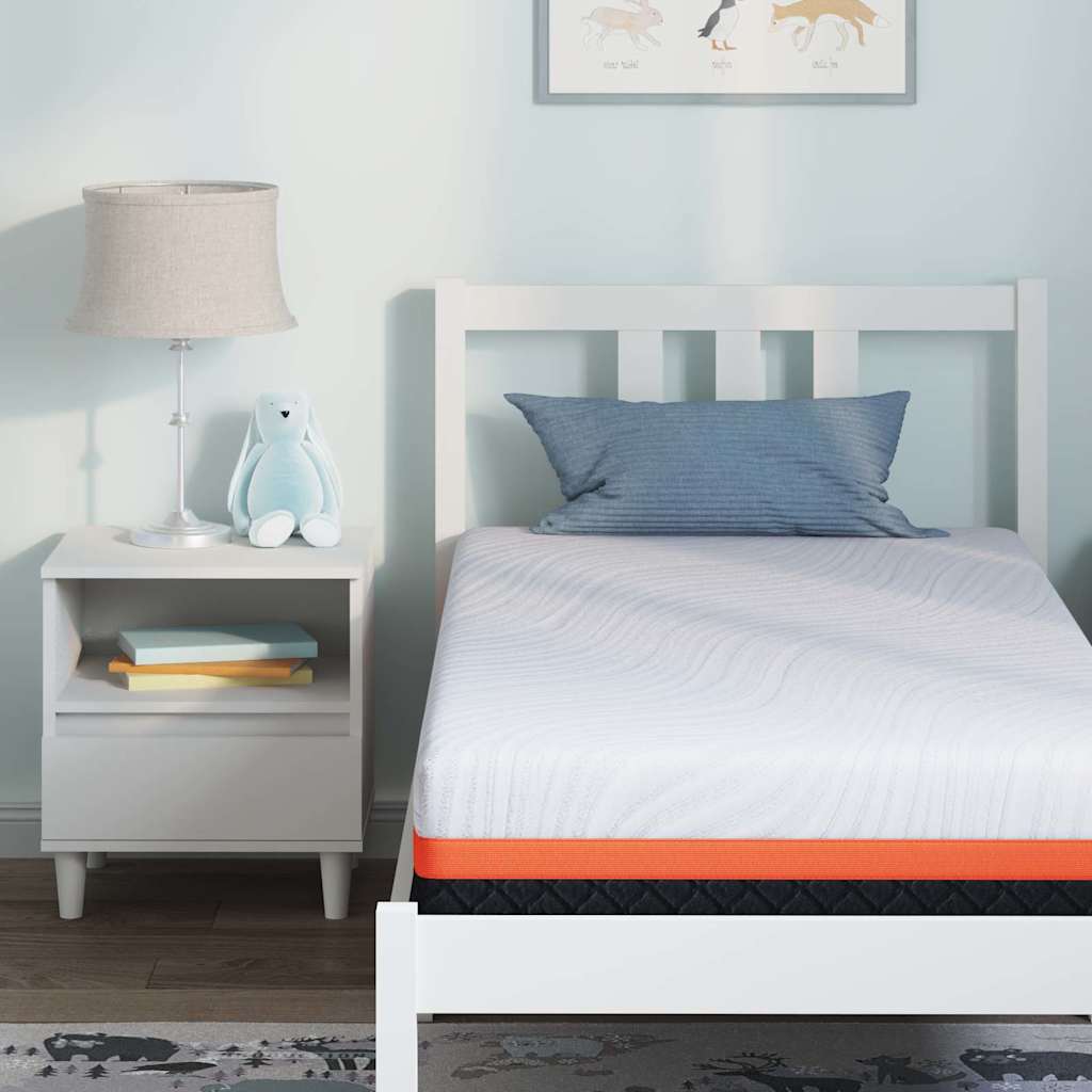 Matratze Weiß und Schwarz 80 x 160 cm Jacquard-Stoff