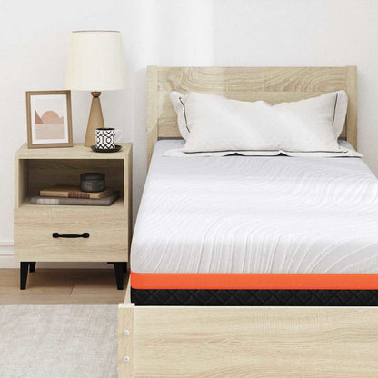 Matratze Weiß und Schwarz 70 x 200 cm Jacquard-Stoff