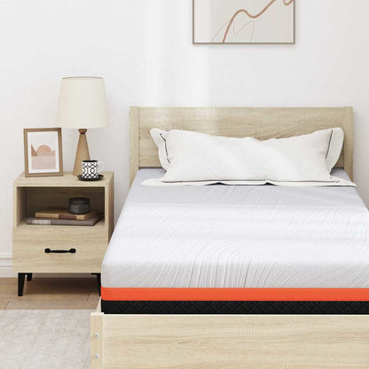 Matratze Weiß und Schwarz 100 x 200 cm Jacquard-Stoff