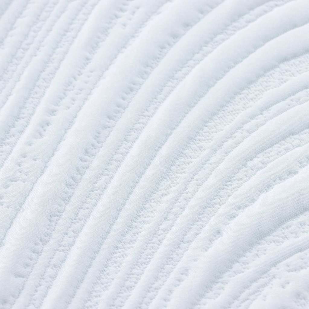 Matratze Weiß und Schwarz 140 x 200 cm Jacquard-Stoff