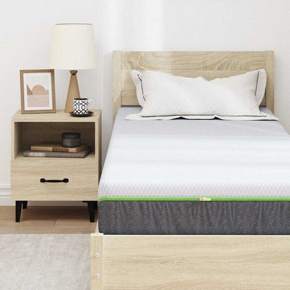 Matratze Weiß und Grau 70 x 200 cm Jacquard-Stoff