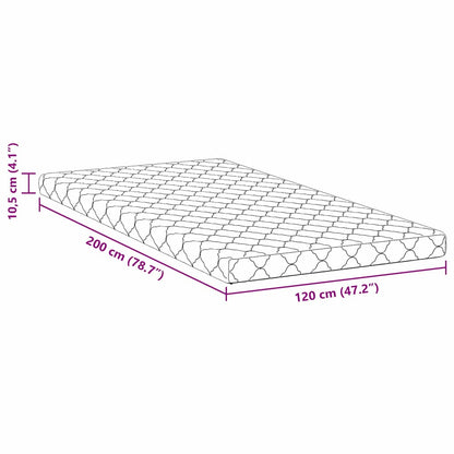 Matratze Weiß 120 x 200 cm Jacquard-Stoff