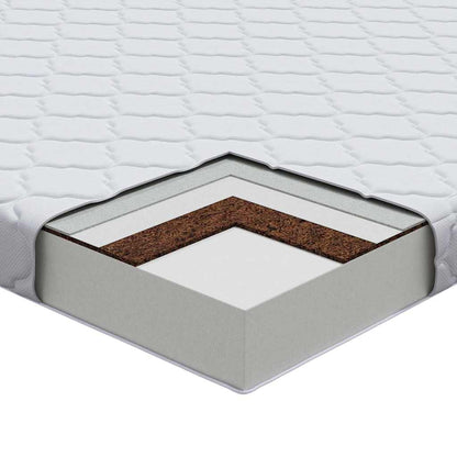 Matratze Weiß 140 x 190 cm Jacquard-Stoff