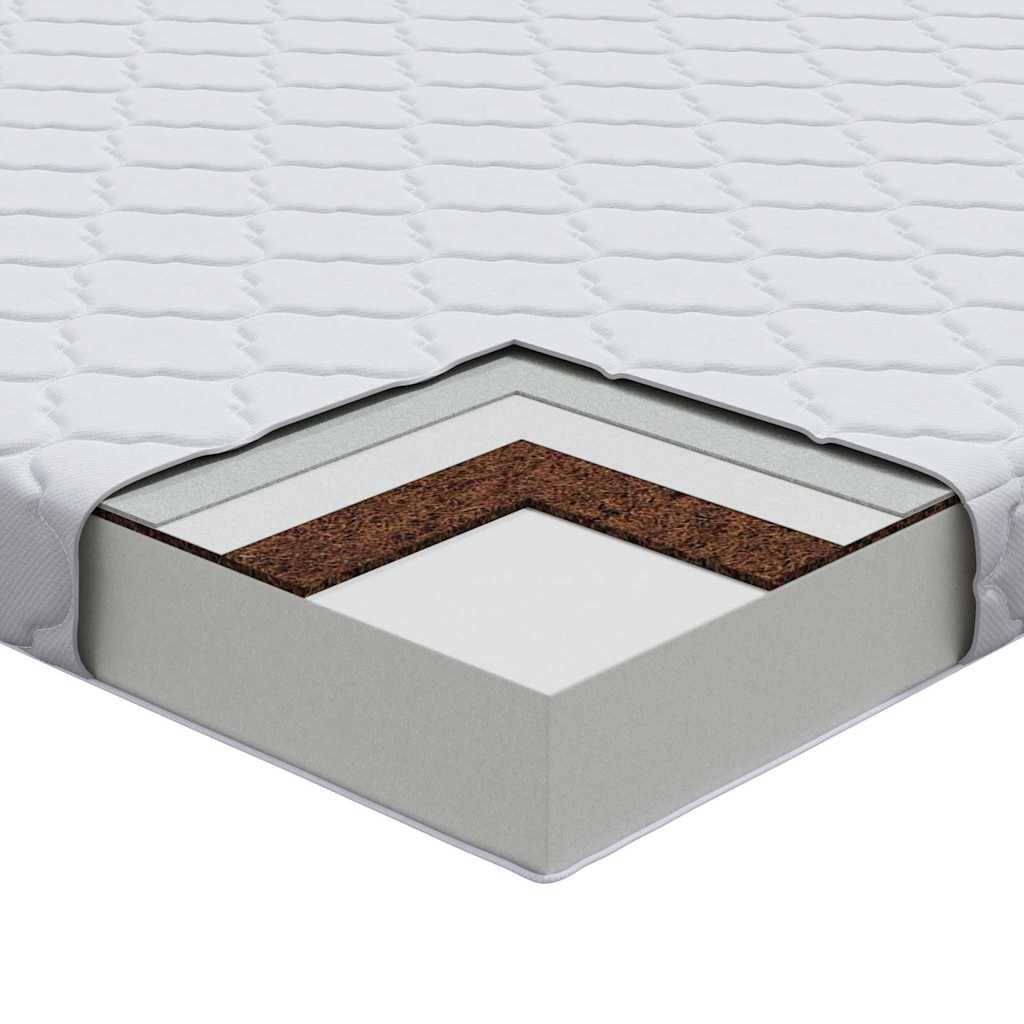 Matratze Weiß 140 x 200 cm Jacquard-Stoff