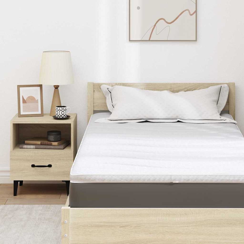 Matratzenauflage Weiß 90 x 200 cm Strickstoff