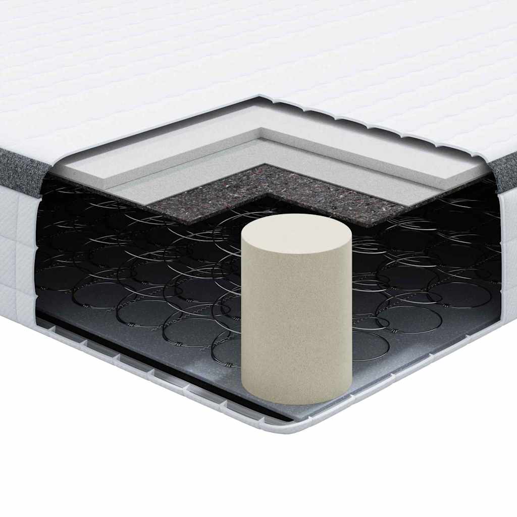 Matratze 2 pcs Weiß und Grau 70 x 190 cm Bonell Feder