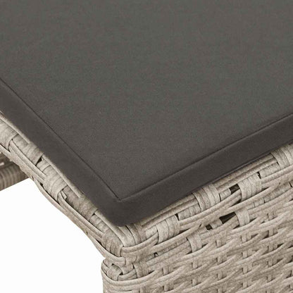 Gartensofa-set 6 pcs Hellgrau und Dunkelgrau Poly-Rattan