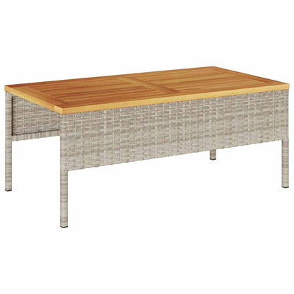 Gartensofa-set 6 pcs Hellgrau und Dunkelgrau Poly-Rattan