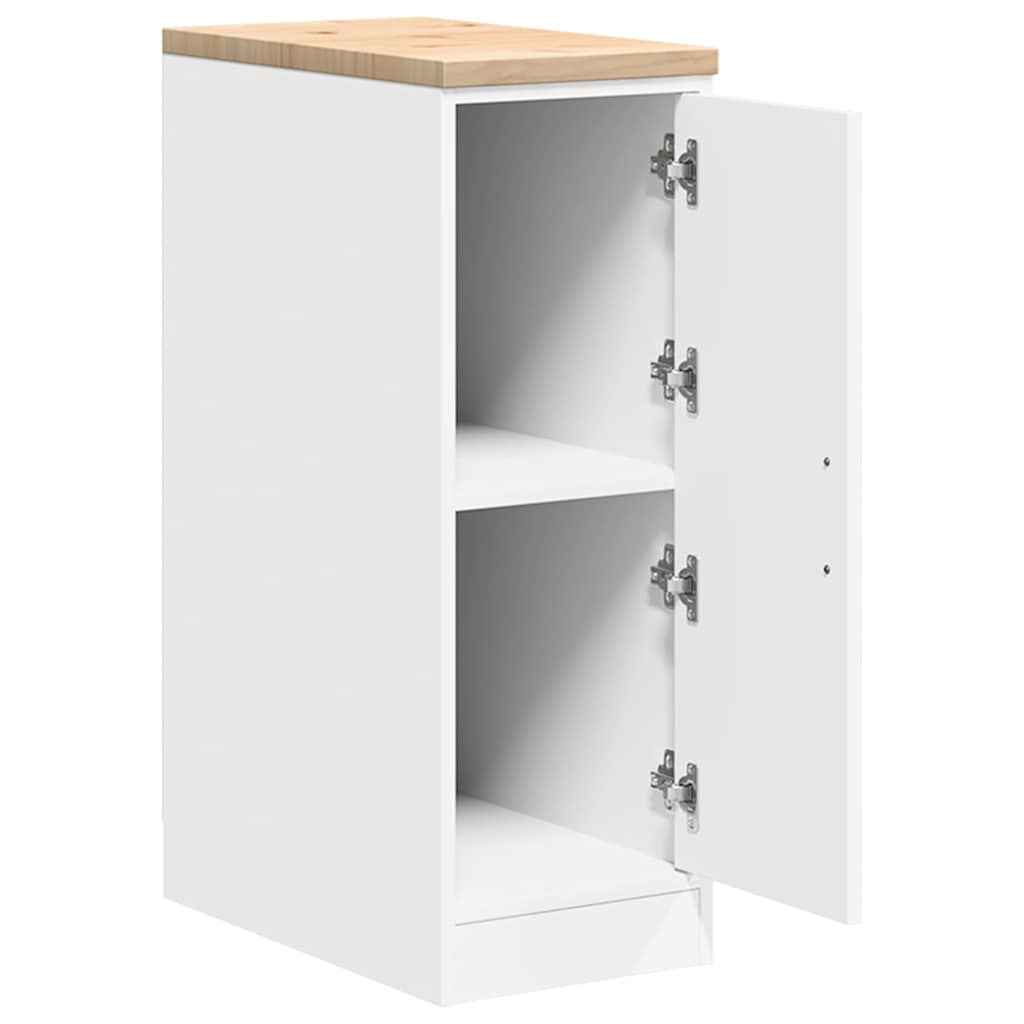 vidaXL Garagen-Aufbewahrungsschrank Weiß 30x51x85 cm Massivholz Kiefer