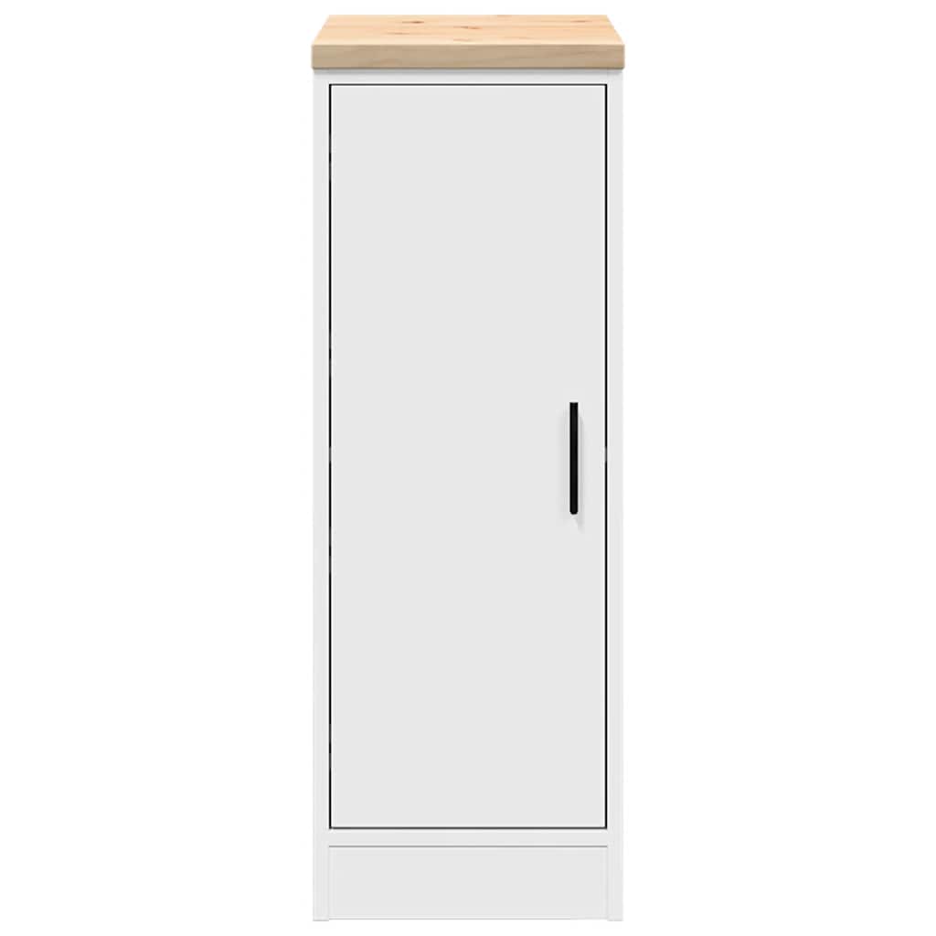 vidaXL Garagen-Aufbewahrungsschrank Weiß 30x51x85 cm Massivholz Kiefer