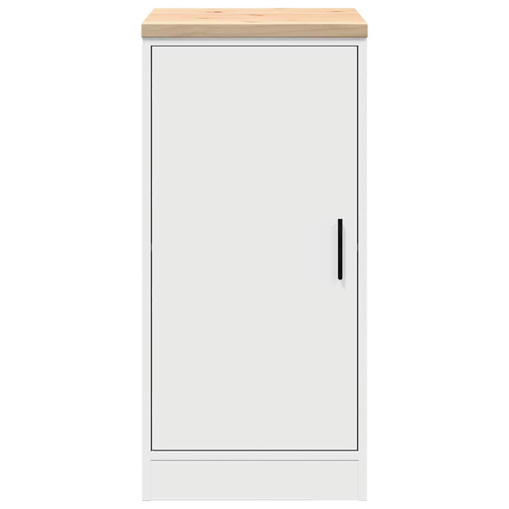 vidaXL Garagen-Aufbewahrungsschrank Weiß 40x51x85 cm Massivholz Kiefer