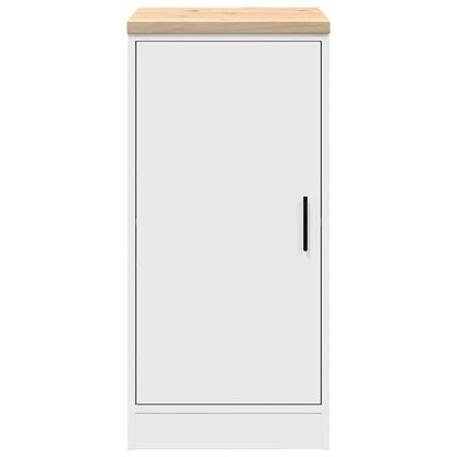 vidaXL Garagen-Aufbewahrungsschrank Weiß 40x51x85 cm Massivholz Kiefer