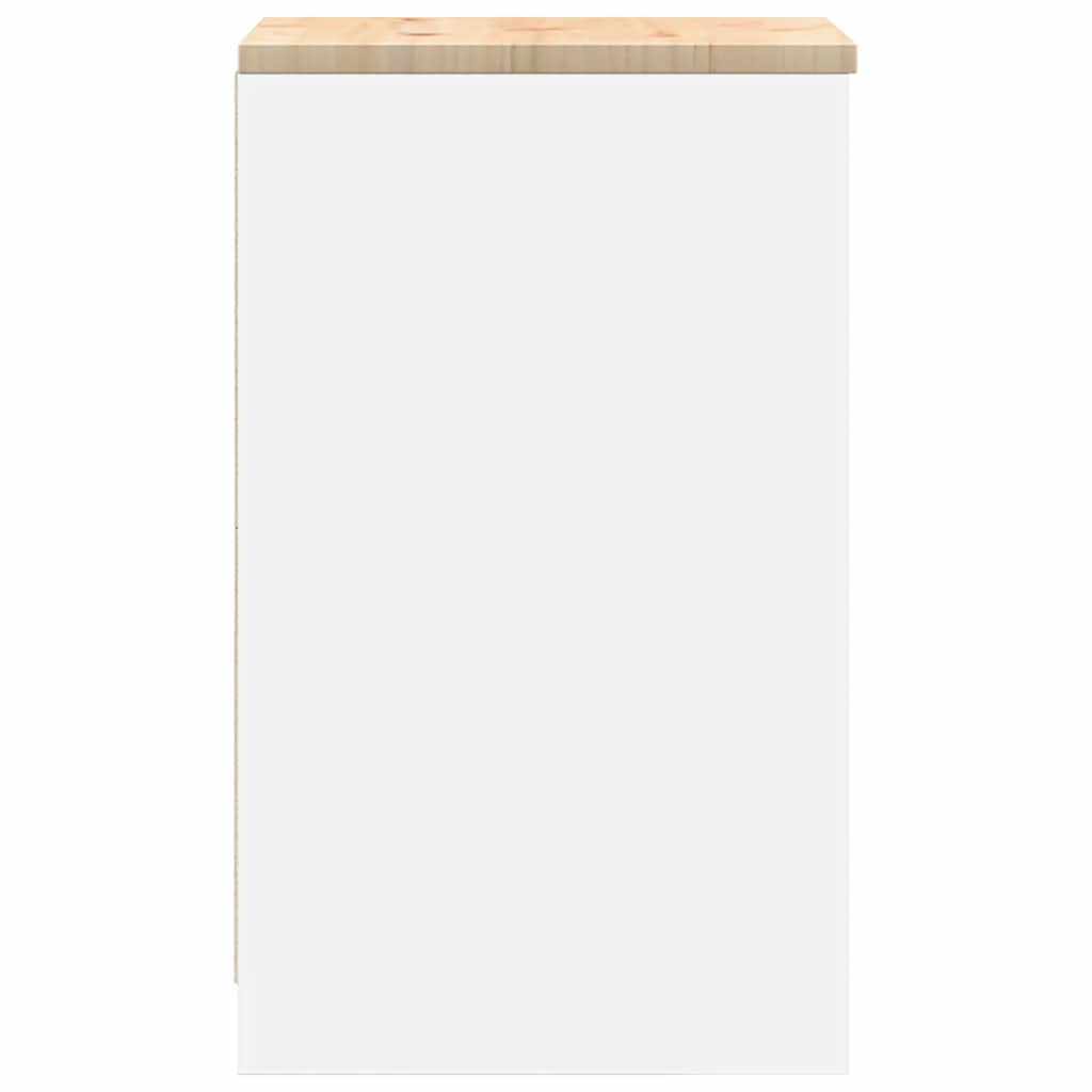 vidaXL Garagen-Aufbewahrungsschrank Weiß 40x51x85 cm Massivholz Kiefer