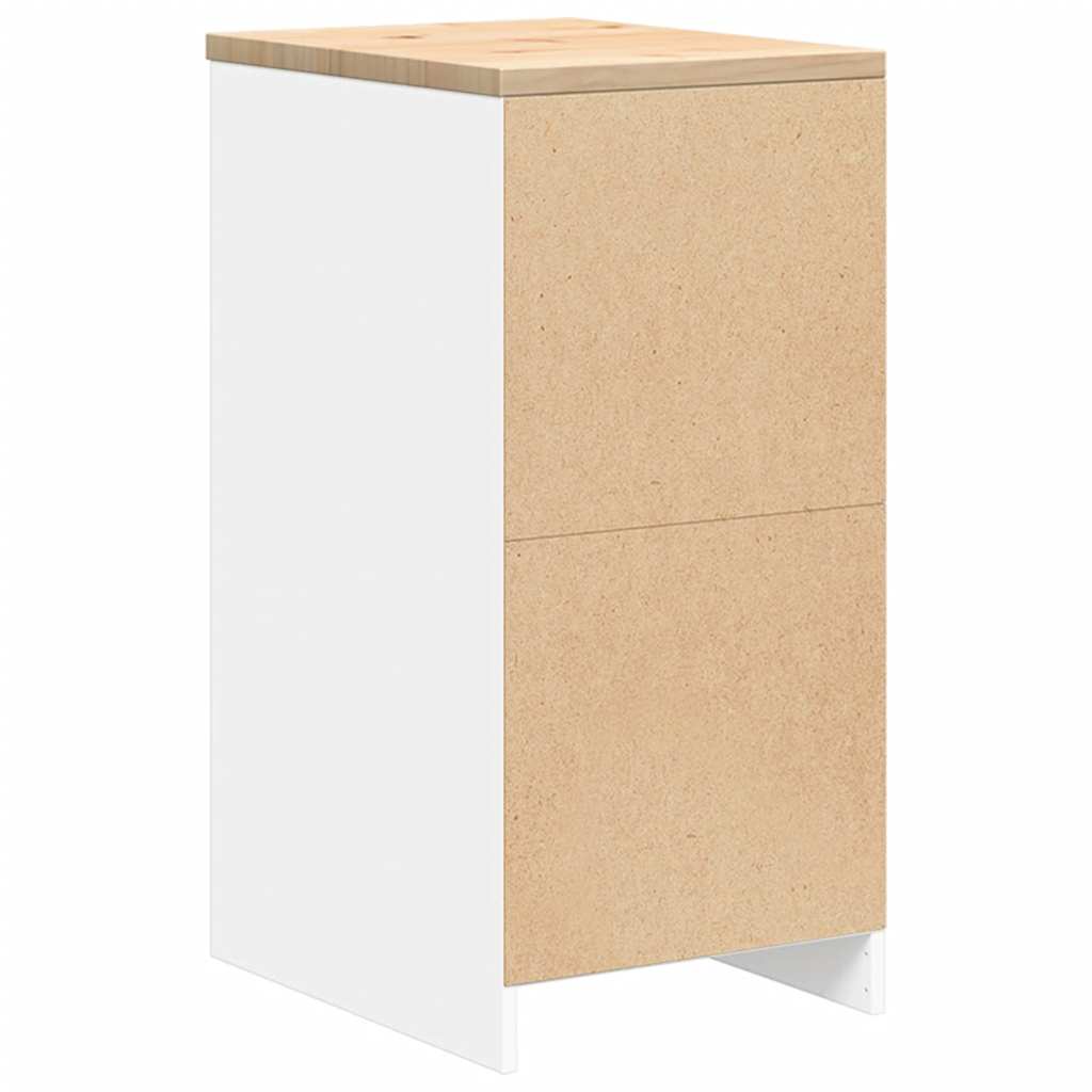 vidaXL Garagen-Aufbewahrungsschrank Weiß 40x51x85 cm Massivholz Kiefer