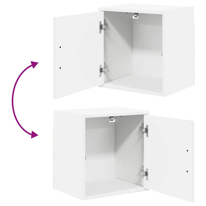 vidaXL Garagen-Wandschrank Weiß Holzwerkstoff