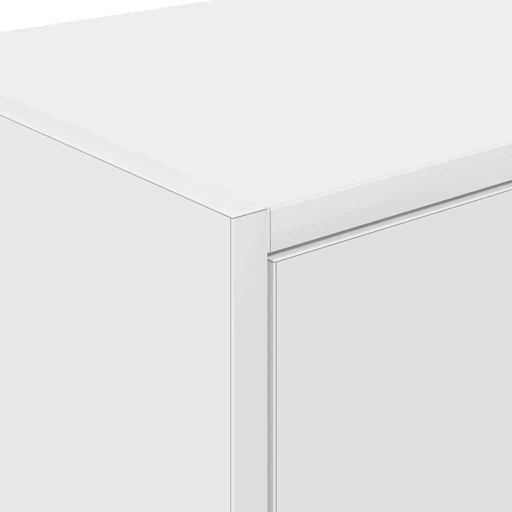 vidaXL Garagen-Wandschrank Weiß Holzwerkstoff
