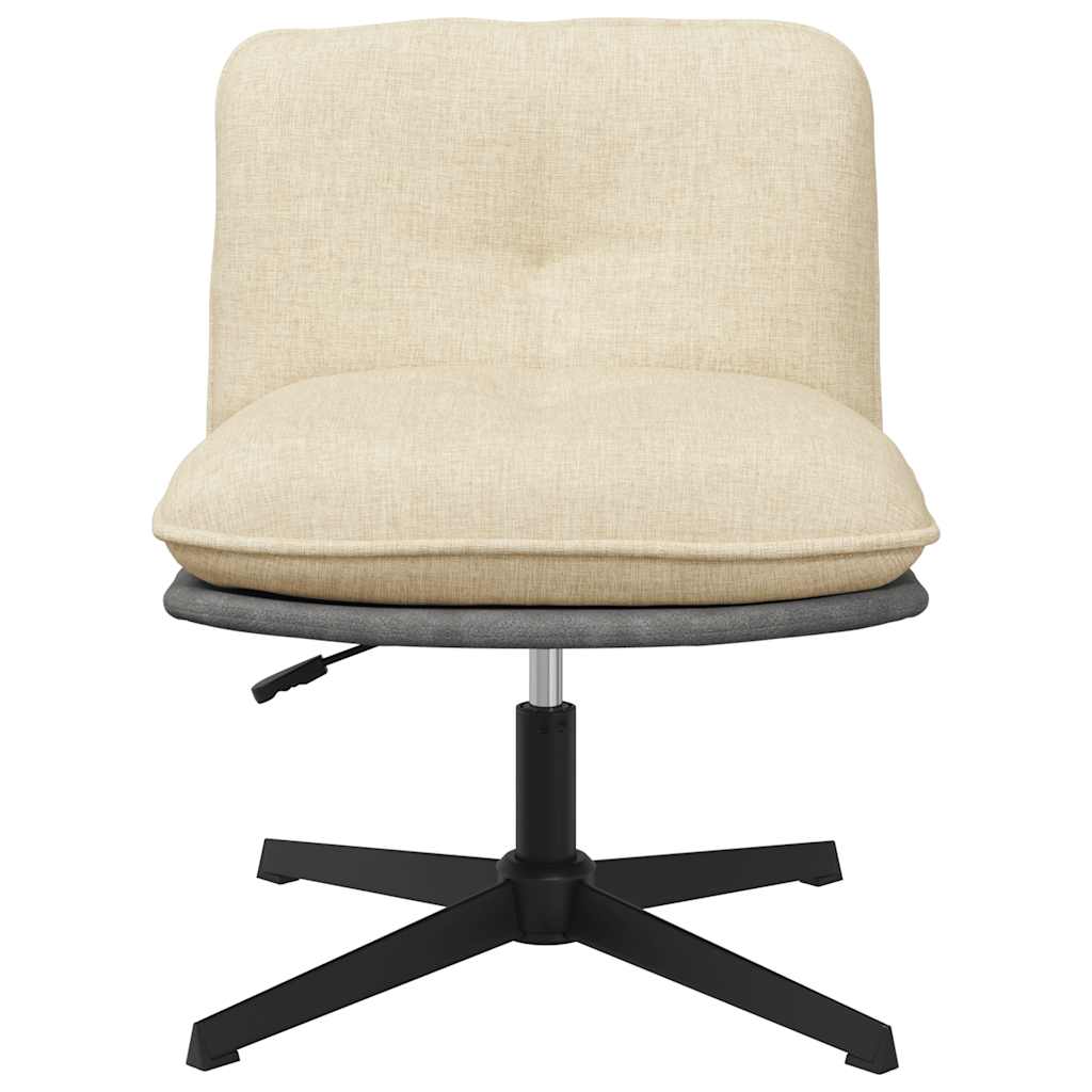 vidaXL Bürostuhl Drehbar Creme Stoff