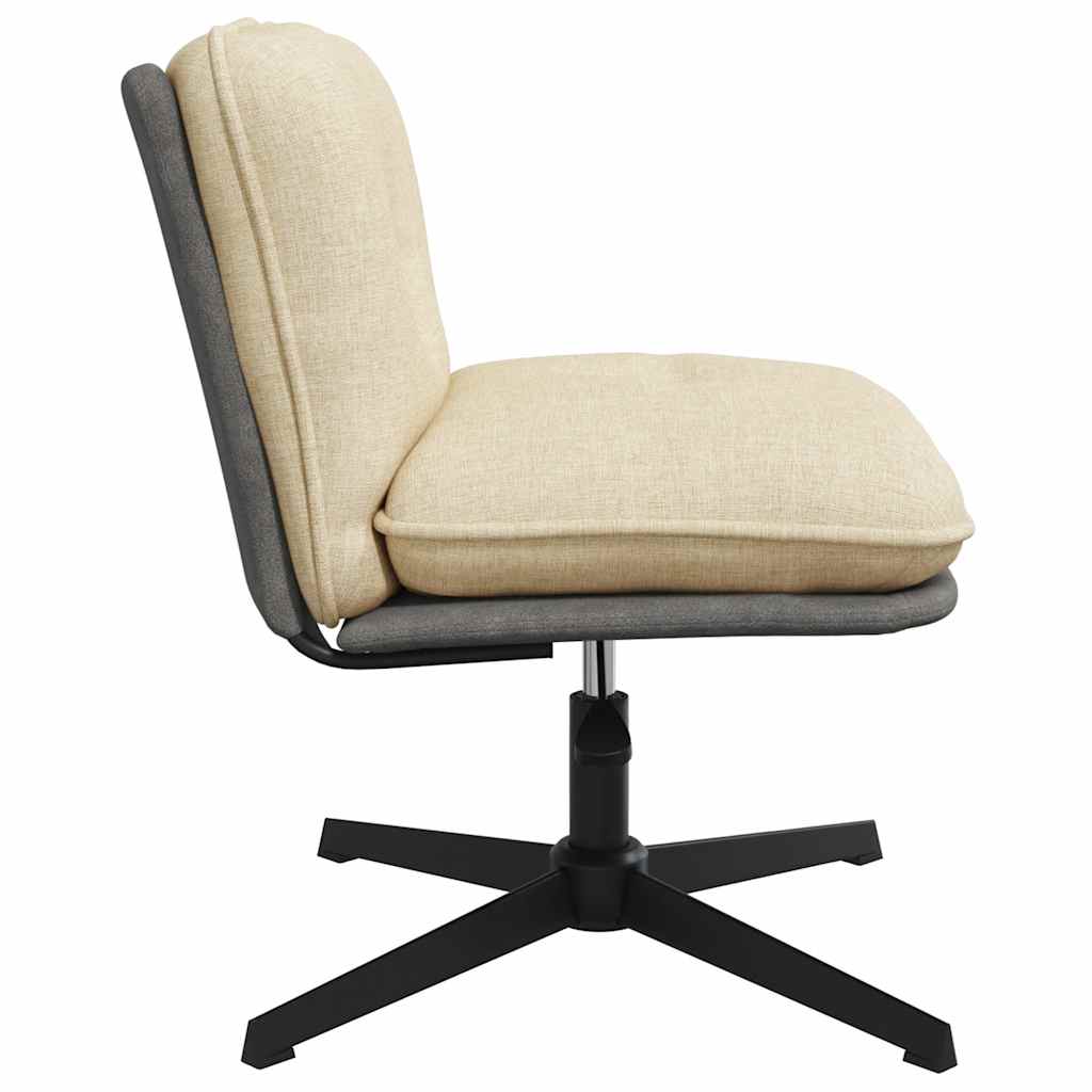 vidaXL Bürostuhl Drehbar Creme Stoff