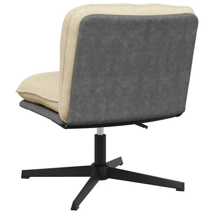 vidaXL Bürostuhl Drehbar Creme Stoff