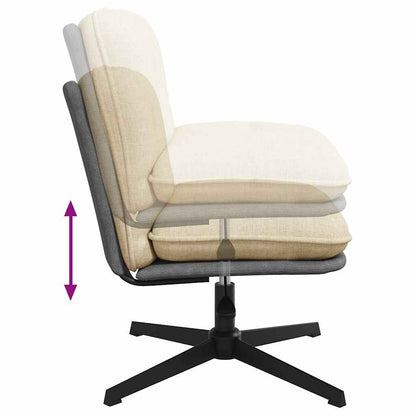 vidaXL Bürostuhl Drehbar Creme Stoff