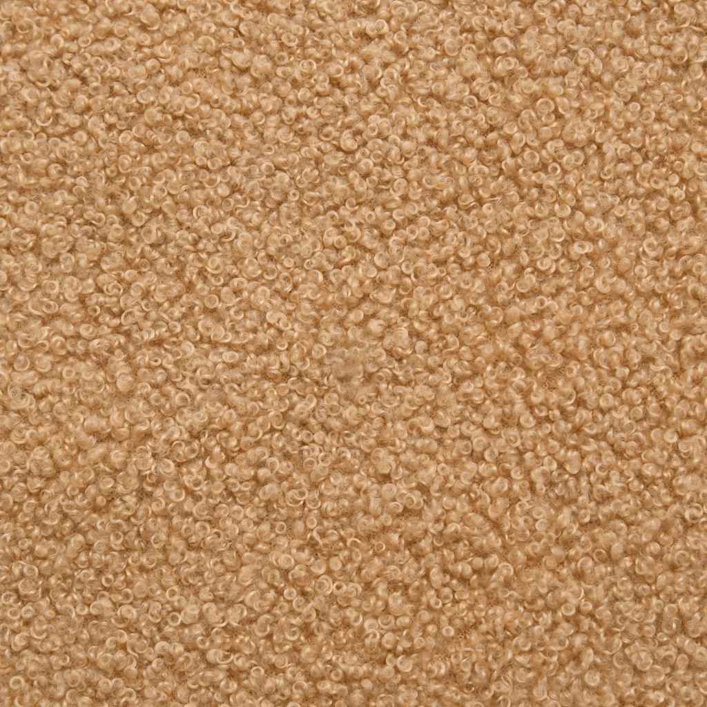 vidaXL Bürodrehstuhl Beige Gelockter wollähnlicher Stoff