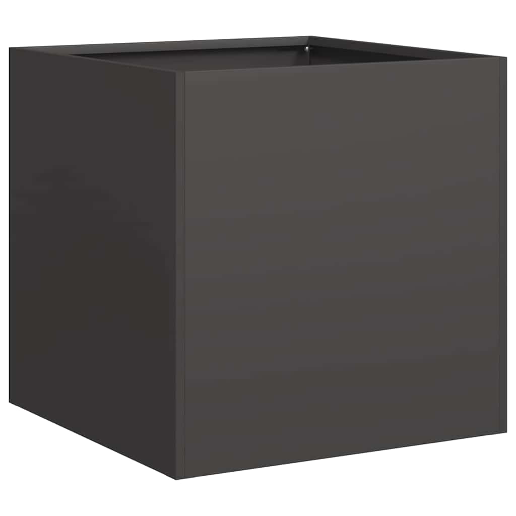vidaXL Pflanzkübel Schwarz 40x40x40 cm Kaltgewalzter Stahl