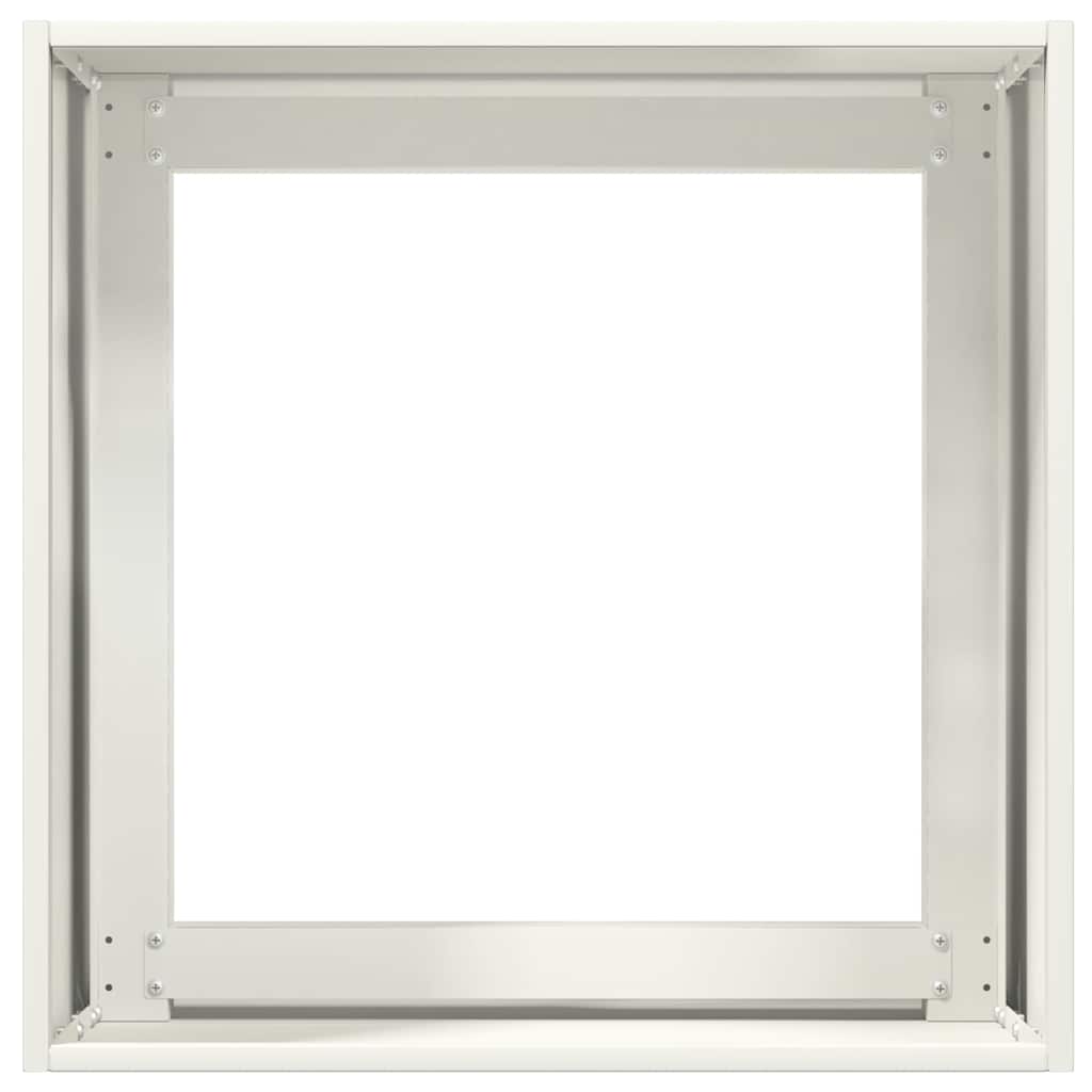 vidaXL Jardinière Blanc 40x40x40 cm Acier laminé à froid
