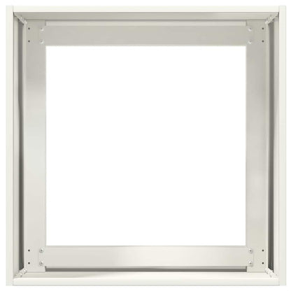 vidaXL Jardinière Blanc 40x40x40 cm Acier laminé à froid